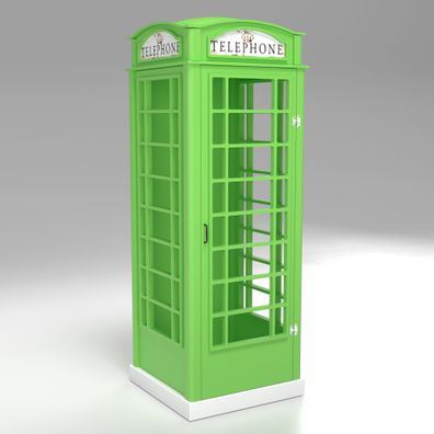 Telefonzelle Schrank ? Telefonbox 1-türig in Grün