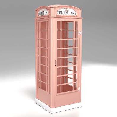 Telefonzelle Schrank ? Telefonbox 1-türig in Pink
