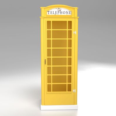 Telefonzelle Schrank ? Telefonbox 1-türig in Gelb