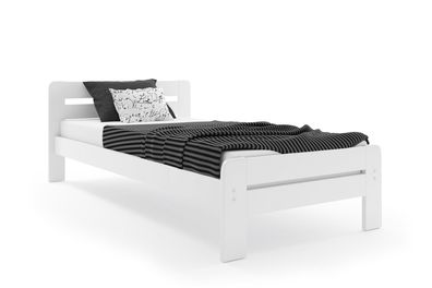 BMS Jugendbett Dallas Weiß mit Matratze 90x200 cm