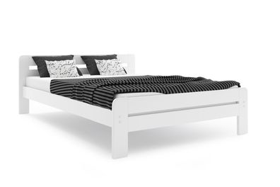 BMS Jugendbett Dallas Weiß mit Matratze 140x200 cm