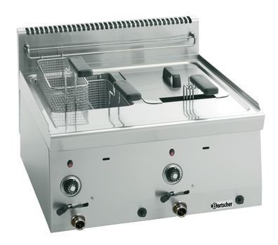 Bartscher Gas Fritteuse Friteuse Fritöse 8 + 8 L 600 x 600 x 290 mm Gastlando