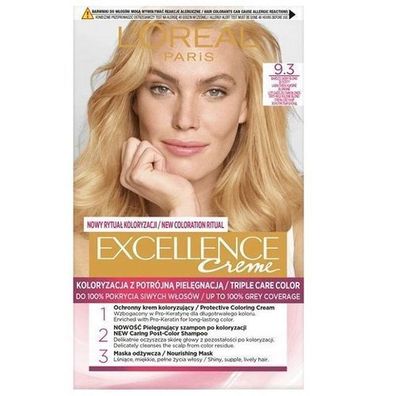 L'Oreal Paris Excellence Creme Haarfarbe 9.3 Sehr Hellblond Goldblond