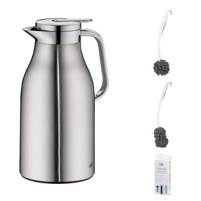 alfi Skyline Isolierkanne 1,5l – Vorteilsset mit Reinigungsbürste CLEAN FIX 30 cm