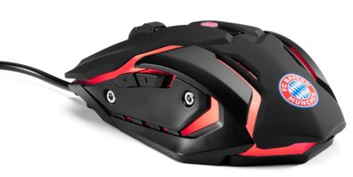 FC Bayern München Gaming Maus mit LED Beleuchtung Fussball 1. Bundesliga Black