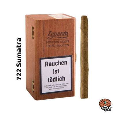 Lepanto 722 Sumatra, 25 Zigarillos - Holzschachtel