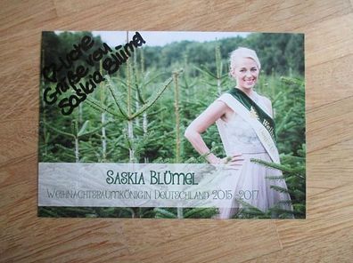 Deutsche Weihnachtsbaumkönigin 2015-2017 Saskia Blümel - handsigniertes Autogramm!!!