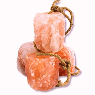 6 Stk. Lyra Horse® Salzleckstein Himalaya mit Seil - je ca. 2-3 kg