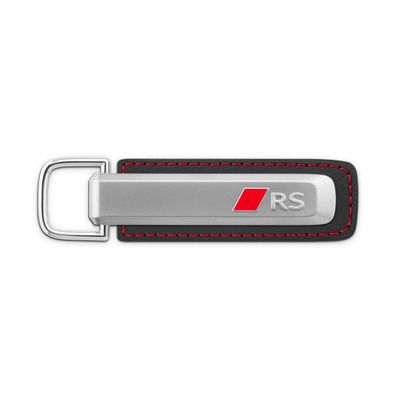 Original Audi Schlüsselanhänger RS Logo Sport Raute Metall Leder Keyring 3182500300
