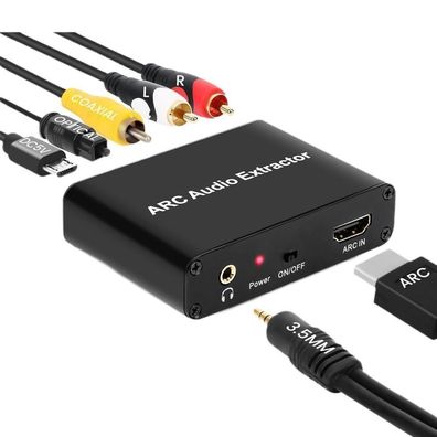 HDMI ARC Audio Extractor Konverter Adapter für optische Faser Koaxia TV Soundbar