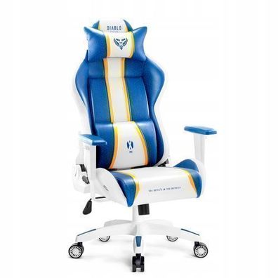 Diablo X-One 2.0 Gaming Stuhl Bürostuhl Schreibtischstuhl Aqua Blue King (XL)
