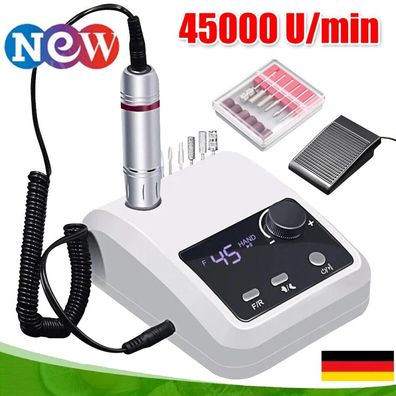 Elektrische Nagelfräser 45000 U/min Nagelfeile Maniküre Profi Pediküre Set Bits