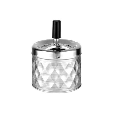 Angelo Schleuderaschenbecher - Metall silberfarben matt Ø 9cm