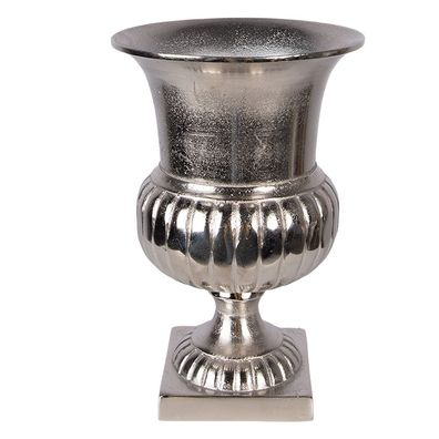 Clayre & Eef Vase Ø 20x29 cm Silberfarbig Aluminium (Gr. Ø 20x29 cm)