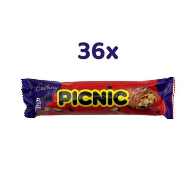 Cadbury PICNIC Single Riegel - Kiste mit 36x 48,4g