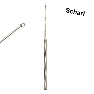 Buck Ohr Kürette Scharf, Größe = 14,5 cm, Fig. 0