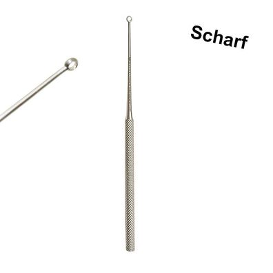 Buck Ohr Kürette Scharf, Größe = 14,5 cm, Fig. 3