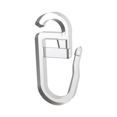 Interdeco Überklipshaken mit Faltenhaken, Flachöse für Ringe, 10 Stück