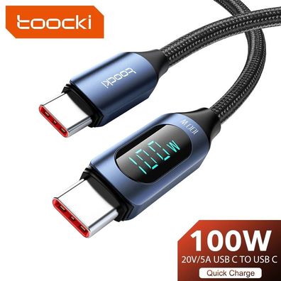 Type-C to Type-C Cable 100W PD Fast Charging for MacBook, iPad, Xiaomi, Realme