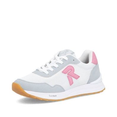 Rieker Sneaker Low - Weiß / Pink Textil
