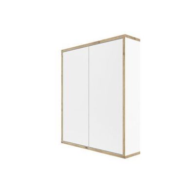 Spiegelschrank MORENA mit 2 Türen, Weiß/Eiche