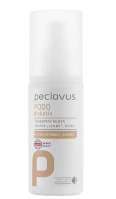 peclavus®, PODOdiabetic peclavus PODOdiabetic Fußspray Silber, 150 ml - Fußgeruch