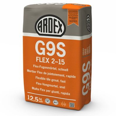 ARDEX G9 S Flex 2-15 Fugenmörtel schnell grau 12,5kg Flexibler Fugenmörtel schnell