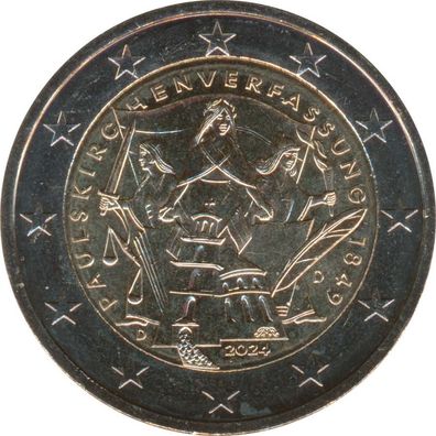 Deutschland 2 Euro 2024 - Paulskirchenverfassung - D*