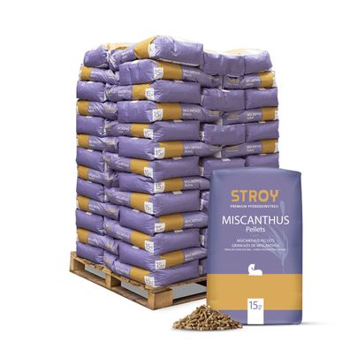 STROY Miscanthus Pellets Einstreu 15kg x 65 Sack 975kg Palette