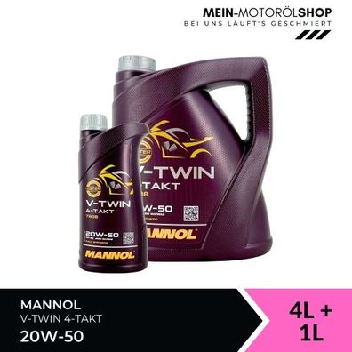 Mannol V-Twin 4-Takt 20W-50 4 + 1 Liter