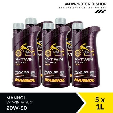 Mannol V-Twin 4-Takt 20W-50 5x1 Liter