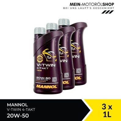 Mannol V-Twin 4-Takt 20W-50 3x1 Liter