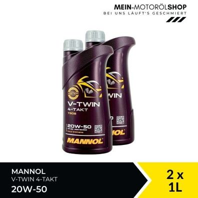 Mannol V-Twin 4-Takt 20W-50 2x1 Liter