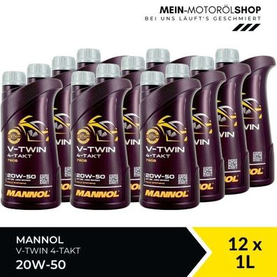 Mannol V-Twin 4-Takt 20W-50 12x1 Liter