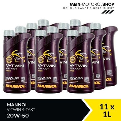 Mannol V-Twin 4-Takt 20W-50 11x1 Liter