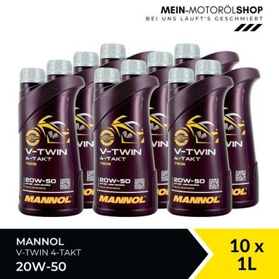 Mannol V-Twin 4-Takt 20W-50 10x1 Liter