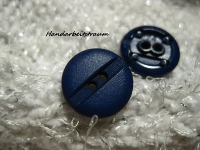 1Kunststoffknopf dunkelblau 15x3mm 2Loch 2mm Nr 1627