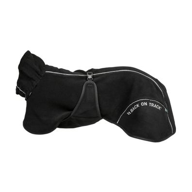 Back on Track BAY Fleece-Hundemantel, niedriger Rutenansatz, schwarz