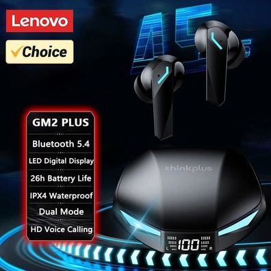 Lenovo XT53 Wireless Earbuds - BT 5.4, LED Display, Waterproof, Low Latency