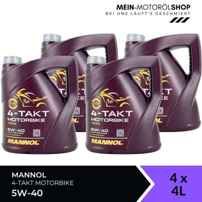 Mannol 4-Takt Motorbike 5W-40 4x4 Liter