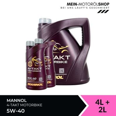Mannol 4-Takt Motorbike 5W-40 4 + 2 Liter
