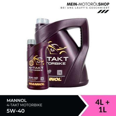 Mannol 4-Takt Motorbike 5W-40 4 + 1 Liter