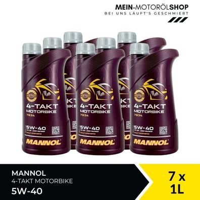 Mannol 4-Takt Motorbike 5W-40 7x1 Liter