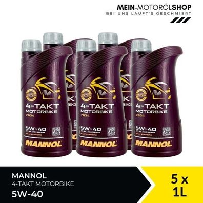Mannol 4-Takt Motorbike 5W-40 5x1 Liter
