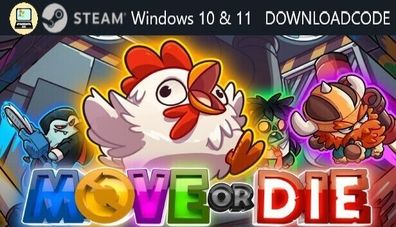 NEU PC Computer Spiel Move or Die für Windows 10 11 STEAM Download Code Game Key