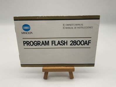 Minolta Program Flash 2800 AF Bedienungsanleitung - englisch