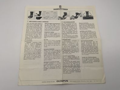 Olympus Varimagni Finder Bedienungsanleitung
