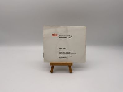 Braun Hobby F 60 Bedienungsanleitung Deutsch