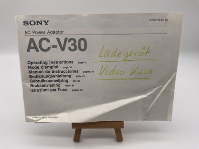 Sony AC-V30 AC Power Adaptor Bedienungsanleitung