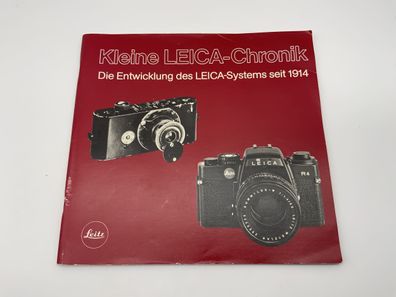 Leitz Kleine Leica-Chronik - Die Entwicklung seit 1914 Bröschüre Deutsch